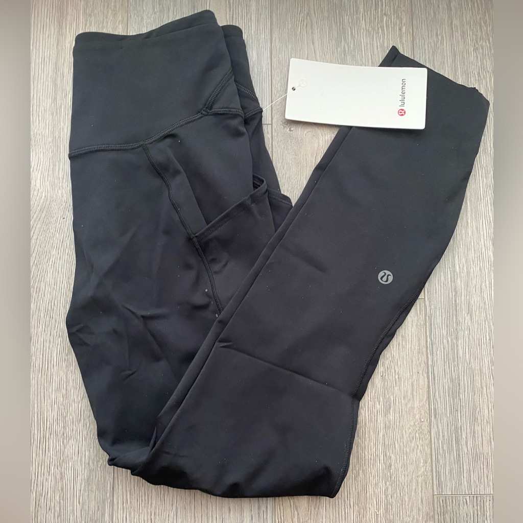 Lululemon Fast And Free High Rise Tight 25” With Pockets Black Size 6
